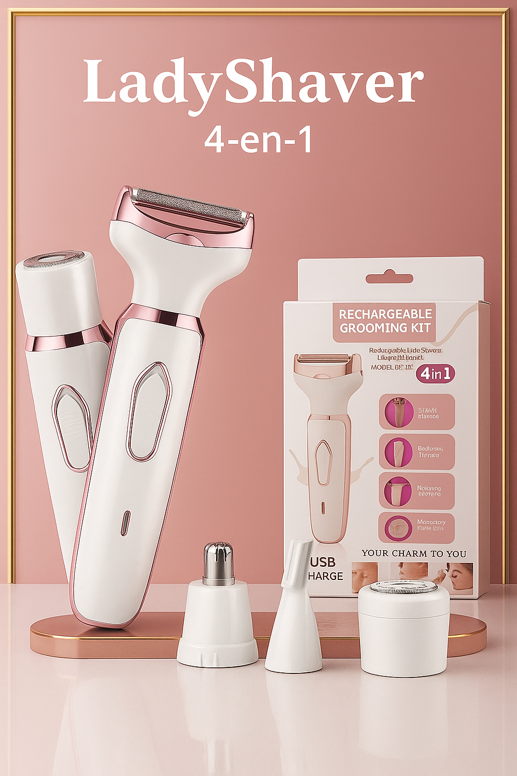✨ LadyShaver 4 en 1 – Votre allié beauté au quotidien